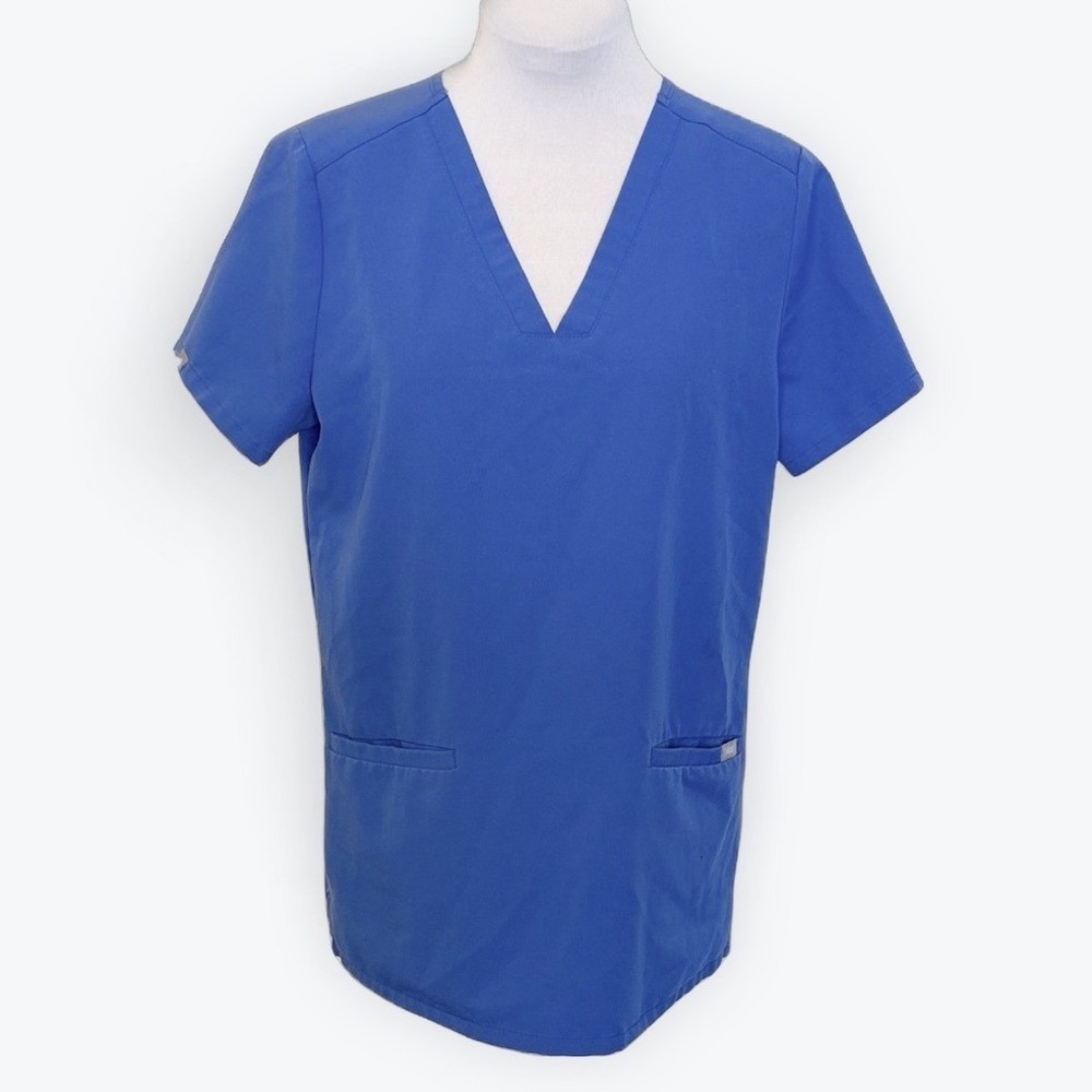 FIGS Technical Collection Casma Scrub Top Royal Blue V-Neck XS FW1000